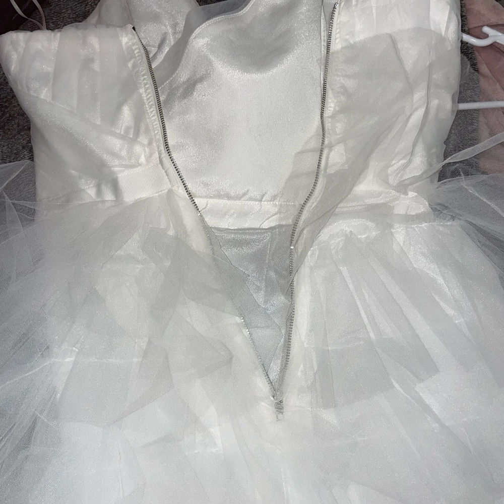 Triple Threads White Tulle Ruffle Dress - Picture 3 of 6